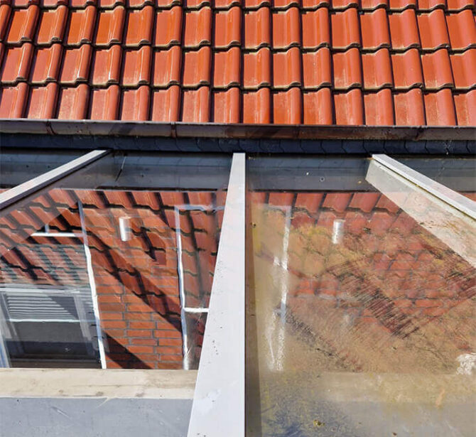 Terrassendach-Reinigung in Bremen – Glasscheiben im Vorher-Nachher-Vergleich