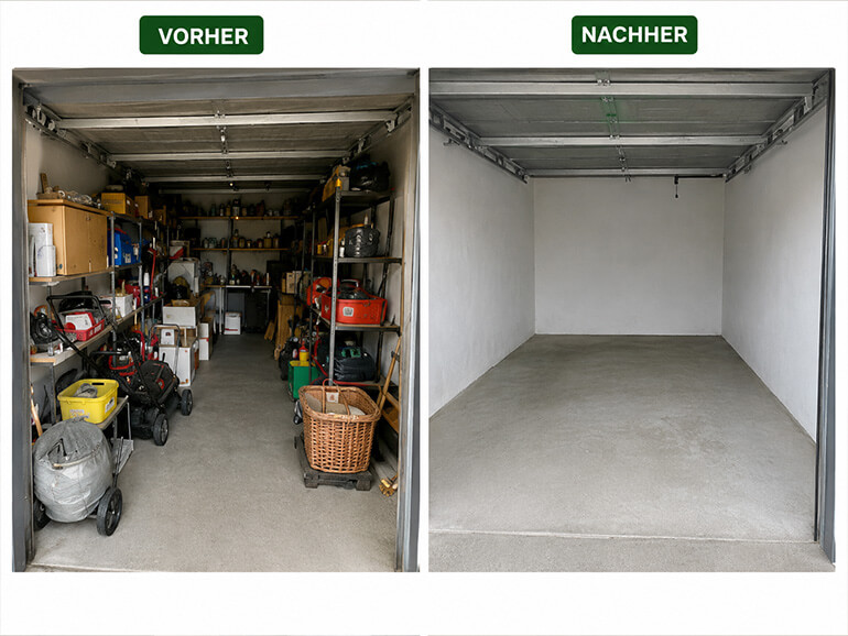Entrümpelung Bremen Schwachhausen vorher und nachher